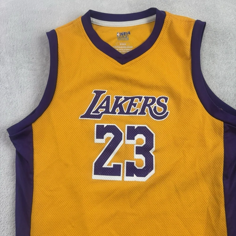 NBA Los Angeles Lakers Lebron James Gold Basketball Jersey Youth Medium